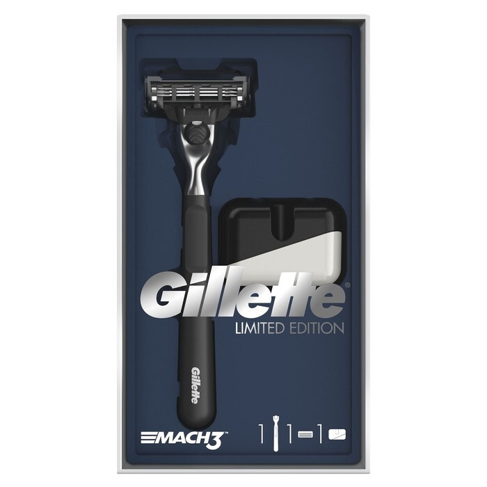 Подарочный набор Gillette Mach3 (1 картридж + подставка)