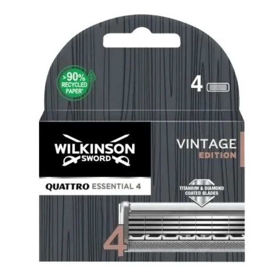 Сменные кассеты Wilkinson Sword Quattro Vintage Edition (4 картриджа)