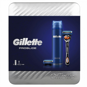 Подарочный набор Gillette Proglide с гелем в металлической коробке
