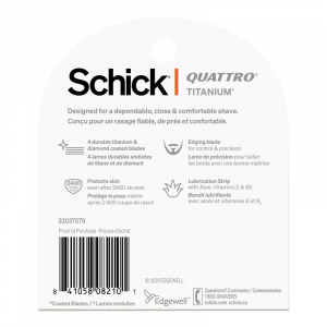 Сменные кассеты Schick Quattro Titanium (4 картриджа)