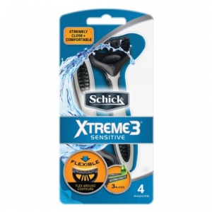 Одноразовые бритвы Schick Xtreme 3 Sensitive (4 бритвы)
