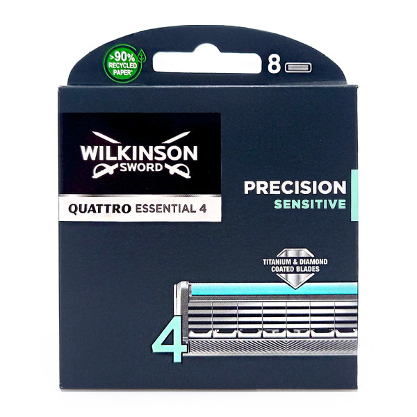 Сменные кассеты Wilkinson Sword Quattro Titanium Precision Sensitive (8 карт.)