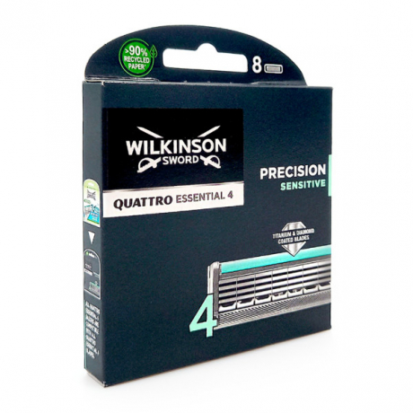Сменные кассеты Wilkinson Sword Quattro Titanium Precision Sensitive (8 карт.)